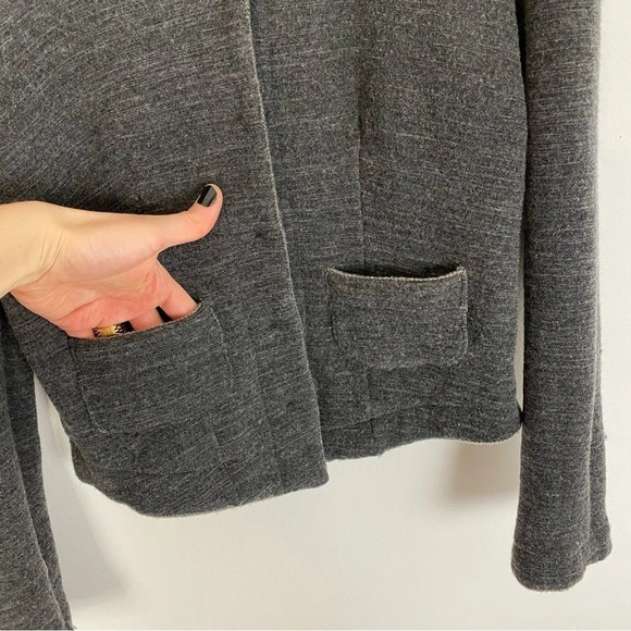 Transit Par Such Reversible Sweater Jacket Cardigan Womens Size Small Gray Beige - Picture 9 of 13